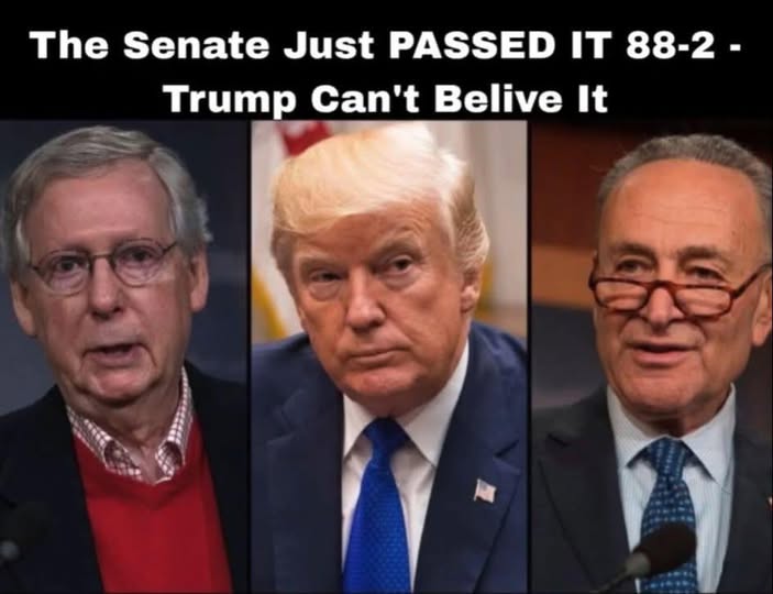 Senate Approves Bill in Stunning 88–2 Vote
