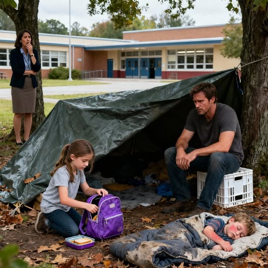 Every day, a 7-year-old girl tucked her lunch away instead of eating it. Curious, her teacher followed her during break— and what she saw behind the school forced her to make an emergency call.