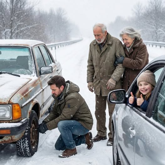 I Helped an Elderly Couple on the Highway — A Week Later, My Mom Yelled for Me to Turn on the TV