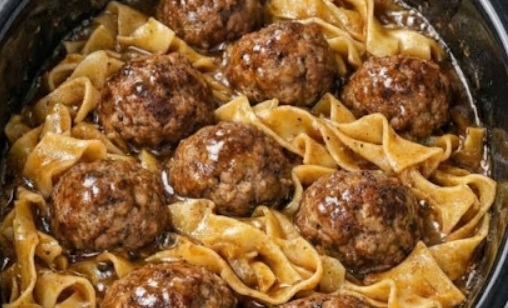 Amish Meatball Noodles